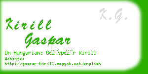 kirill gaspar business card